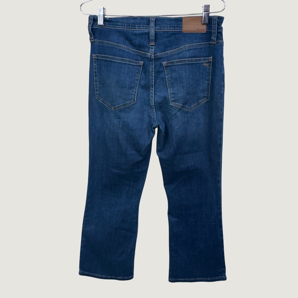 Madewell Cali Demi-Boot Jeans 27P Blue High Rise Petite Cropped Flare - Picture 2 of 9